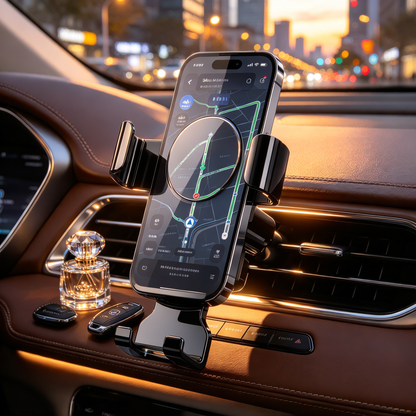 🚘 Phone Holder | ABS Metal | Car Dashboard | Drivers | Mirror Finish Design