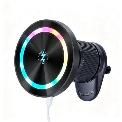 ⚡ Magnetic Charger | ABS Alloy | Car Dashboard | Drivers | RGB Light Design
