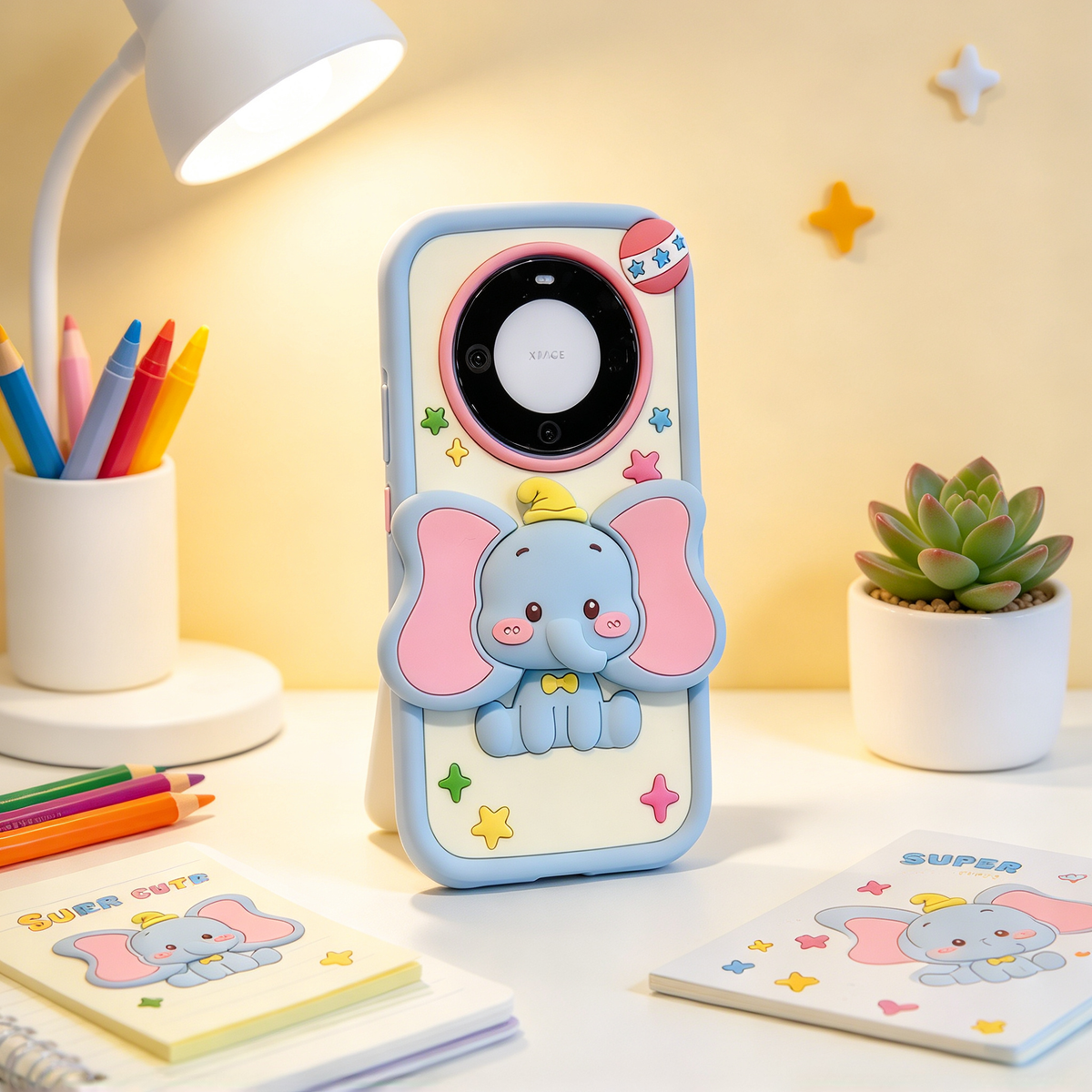 🐘 Phone Case | Soft Silicone Material | Daily Protection | Gift For Kids & Girls | Cute Elephant Cartoon Design
