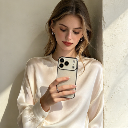 ✨ Phone Case | Premium Glass Material | Luxury Daily Style | Gift For Her | Electroplated Mirror Finish