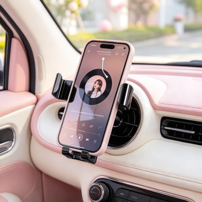 🚘 Phone Holder | ABS Metal | Car Dashboard | Drivers | Mirror Finish Design