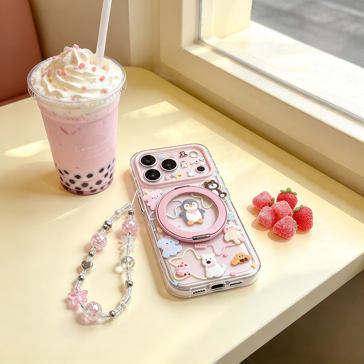 📱 Cute Phone Case | Soft TPU Material | Daily Use | Gift For Her | Cartoon Animal Design