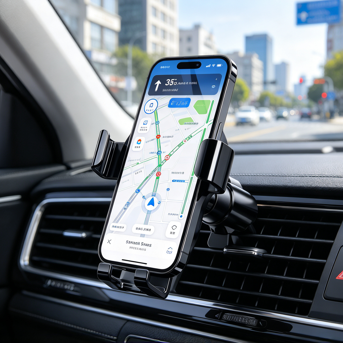 🚘 Phone Holder | ABS Metal | Car Dashboard | Drivers | Mirror Finish Design