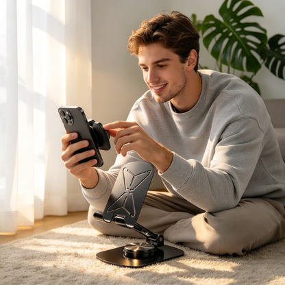 📱 Phone Stand | Aluminum Alloy | Desk Office | Professionals | 360° Rotating Design