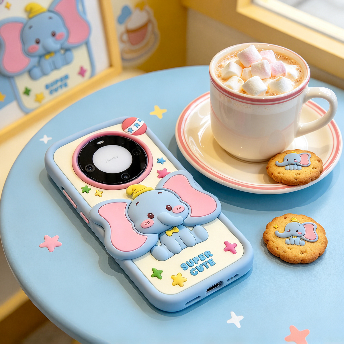 🐘 Phone Case | Soft Silicone Material | Daily Protection | Gift For Kids & Girls | Cute Elephant Cartoon Design