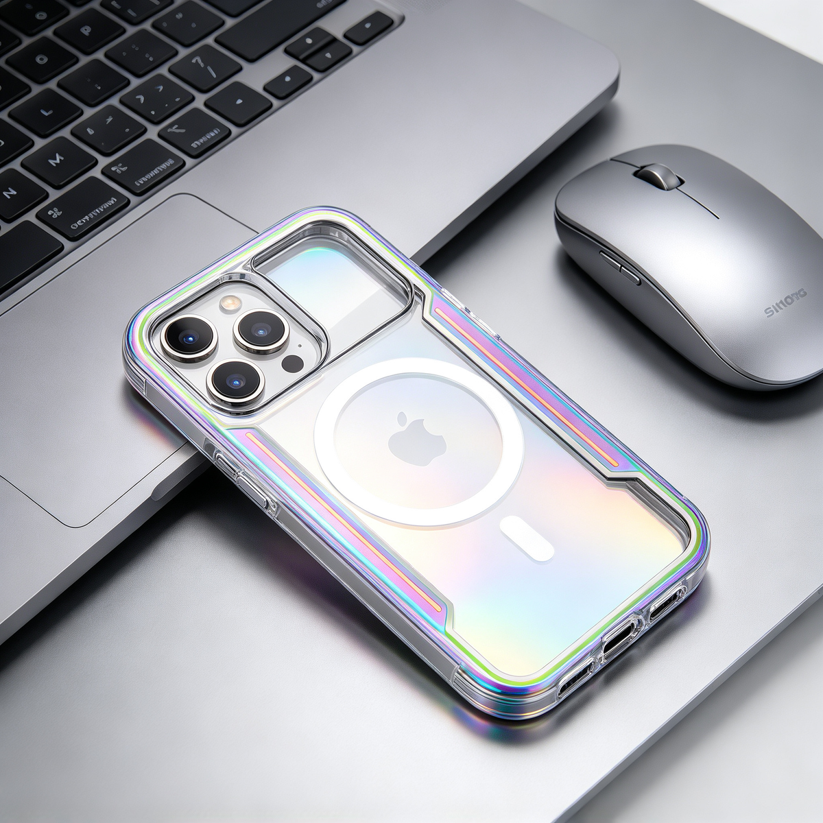 🌈 Phone Case | Metal Frame Material | Daily Protection | Gift For Phone Lovers | Magnetic Clear Armor Design