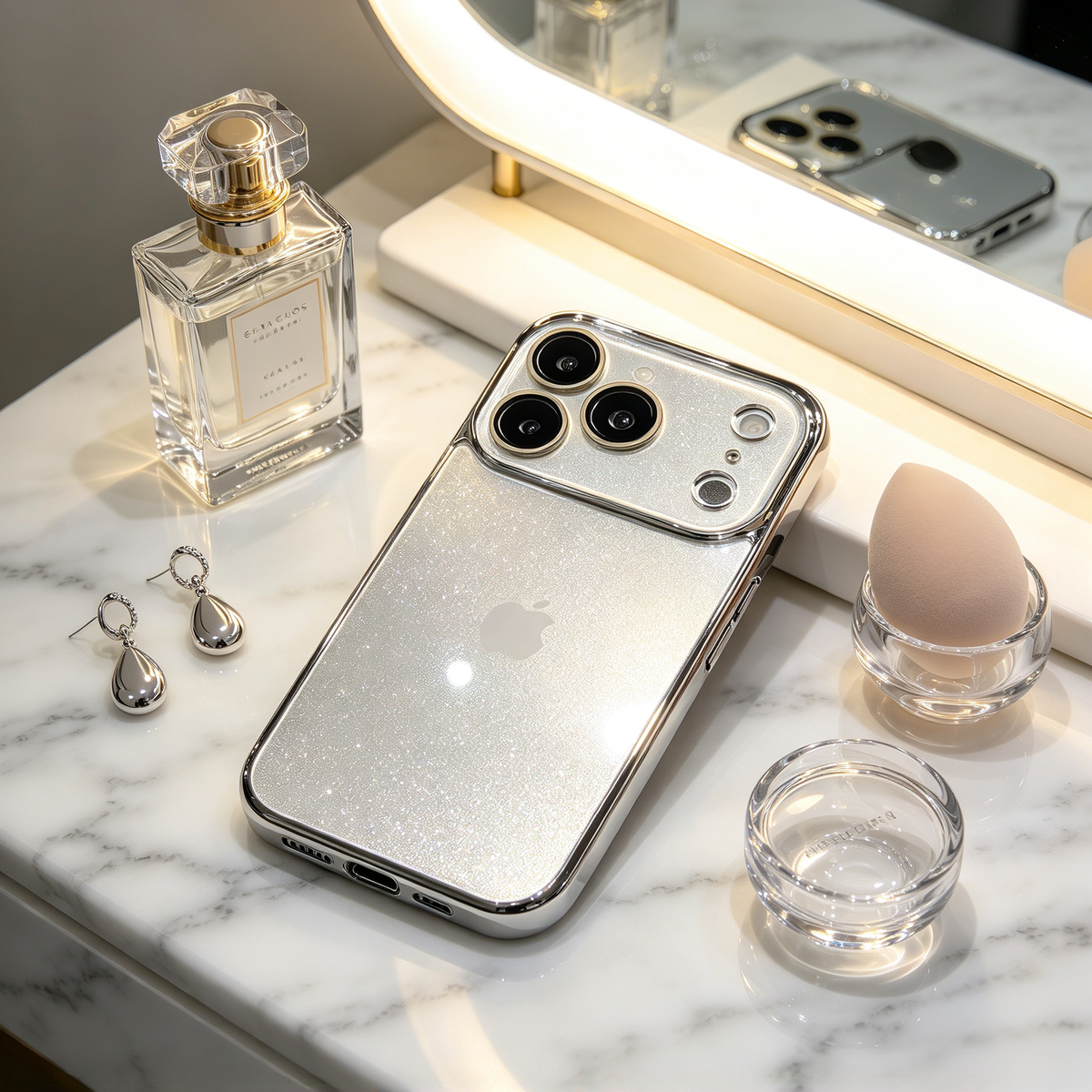 ✨ Phone Case | Premium Glass Material | Luxury Daily Style | Gift For Her | Electroplated Mirror Finish