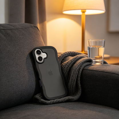 🖤 Phone Case | Soft Silicone Material | Everyday Protection | Gift For Minimalists | Wave Texture Design