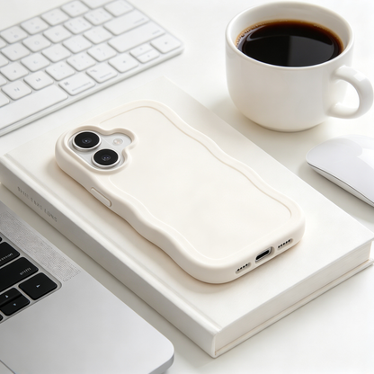 🖤 Phone Case | Soft Silicone Material | Everyday Protection | Gift For Minimalists | Wave Texture Design