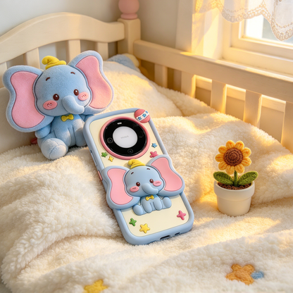 🐘 Phone Case | Soft Silicone Material | Daily Protection | Gift For Kids & Girls | Cute Elephant Cartoon Design