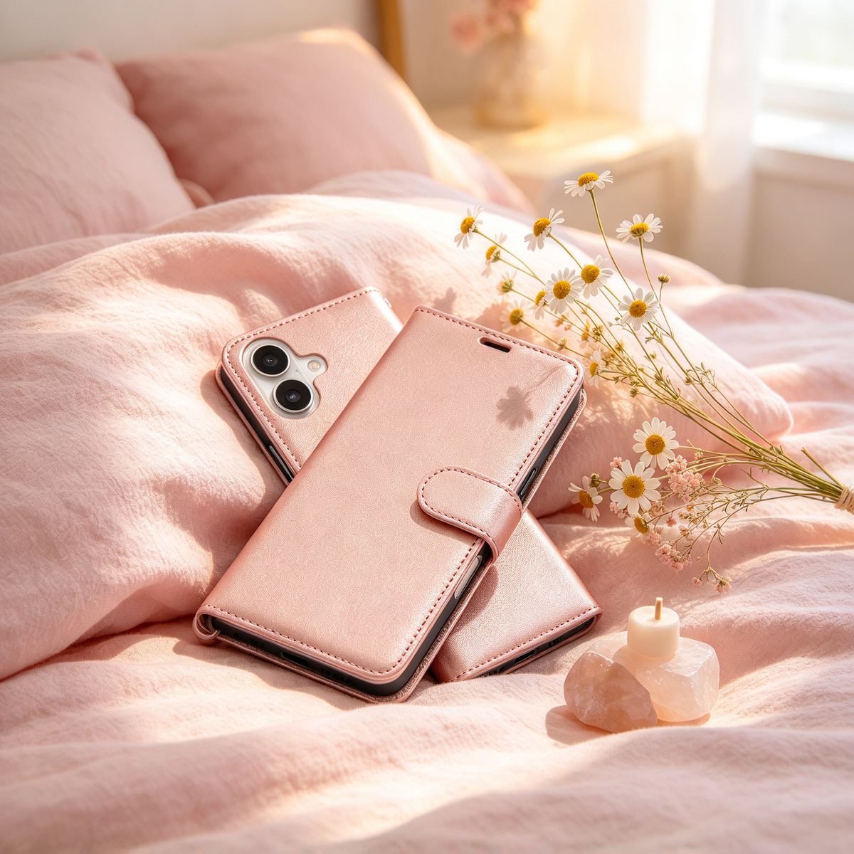 📱 Phone Case | Premium PU Leather | Daily Protection | Gift Choice | Elegant Wallet Design
