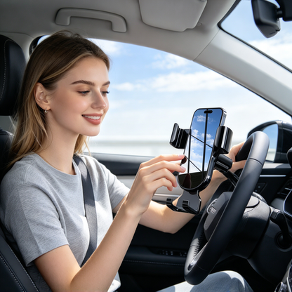 🚘 Phone Holder | ABS Metal | Car Dashboard | Drivers | Mirror Finish Design