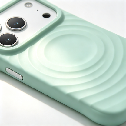 🌊 Phone Case | Liquid Silicone Material | Everyday Use | Gift For Phone Lovers | Wave Texture MagSafe Style