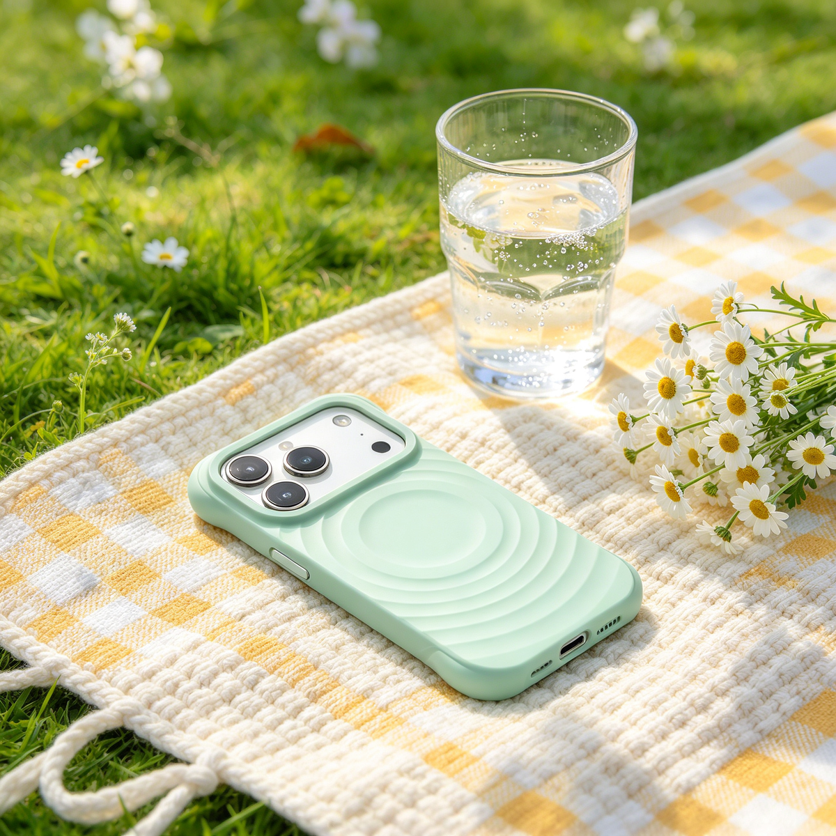 🌊 Phone Case | Liquid Silicone Material | Everyday Use | Gift For Phone Lovers | Wave Texture MagSafe Style