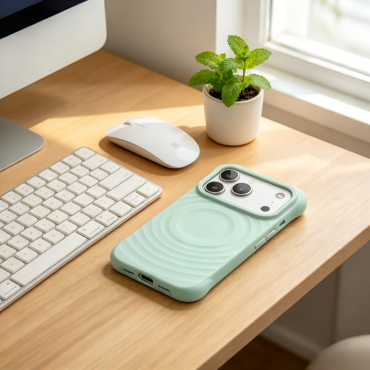 🌊 Phone Case | Liquid Silicone Material | Everyday Use | Gift For Phone Lovers | Wave Texture MagSafe Style