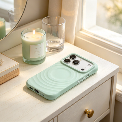 🌊 Phone Case | Liquid Silicone Material | Everyday Use | Gift For Phone Lovers | Wave Texture MagSafe Style